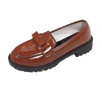 Generisch Sandalias Mujer Mujer Verano Cuero Brillante Con Retro Le Fu Zapatos En Europa Y Estados Unidos Moda Casual Zapatos, marrón, 41 EU