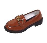 Generisch Sandalias Ortopedicas Mujeres Mujeres Verano Cuero Brillante Con Retro Le Fu Zapatos En Europa Y Estados Unidos Moda Casual Zapatos, marrón, 40 EU