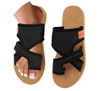 Generisch Sandalias ortopédicas para mujer Hallux Valgus Verano Planas Pantufla de malla ligera Separador de dedos Chanclas de playa Cómodas y transpirables Zapatillas de casa Zapatillas de mujer, 43