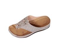 Generisch Sandalias para mujer con chanclas de diseño, sandalias de cabaña, puntera abierta, transpirables, sandalias caladas, cómodas zapatillas de baño, cuña para vacaciones en la playa, Estilo B01