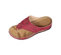 Generisch Sandalias para mujer con chanclas de diseño, sandalias de cabaña, puntera abierta, transpirables, sandalias caladas, cómodas zapatillas de baño, cuña para vacaciones en la playa, Estilo B02