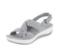 Generisch Sandalias para mujer con hebilla cómodas sandalias ortopédicas sandalias de cuña de tela suave sandalias deportivas con plataforma sandalias casuales suela antideslizante sandalias de verano