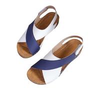 Generisch Sandalias para mujer con pies cómodos, para fascitis plantar, soporte de arco, ortopédicas, transpirables, antideslizantes, para yoga, vacaciones, playa, etc, Blanco, 36 EU