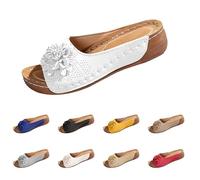 Generisch Sandalias para mujer con plantilla de plataforma, zapatillas de verano para mujer, sandalias de verano para interiores y exteriores, sandalias de playa para verano, sandalias de playa altas