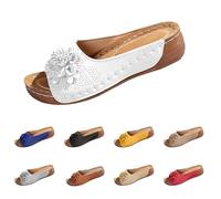 Generisch Sandalias para mujer con plantilla de plataforma, zapatillas de verano para mujer, sandalias de verano para interiores y exteriores, sandalias de playa para verano, sandalias de playa altas