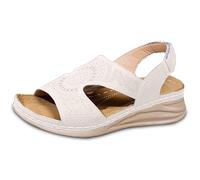 Generisch Sandalias para mujer, sandalias informales para mujer, sandalias de cuña para el uso diario, paseos por la playa, cómodas, transpirables, modelos de tiras abiertas, calzado ligero, beige, 41