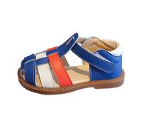 Generisch Sandalias para niña con cierre autoadhesivo, multicolor, sandalias cerradas para niños con correas de colores y suela antideslizante, sandalias de verano para playa y parque infantil