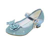 Generisch Sandalias para niña, zapatos de princesa, boca de pescado, punta abierta, zapatos florales, zapatos florales, sandalias de suela suave, sandalias de princesa para mujer, azul, 33 EU