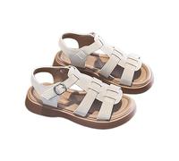 Generisch Sandalias para niñas 2025 Zapatos de cuero sólido suave de moda para medianos y grandes Elegantes y ligeros. Botas de caza de invierno para hombre, Blanco, 36.5 EU