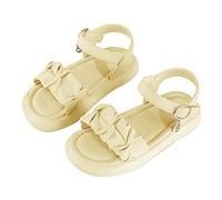 Generisch Sandalias para niñas Sandalias Niños Niñas Zapatos Antideslizantes Verano Sandalias de Playa Slingback Flores Sandalias de Cuero Zapatos de Verano Ligero, Wh1, 34 EU