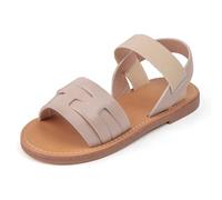 Generisch Sandalias para niñas y niños, transpirables, para verano, al aire libre, para uso diario, escuela, parque infantil, calzado cómodo (2 - 8 años), beige, 29 EU Estrecho