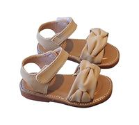 Generisch Sandalias para niños, sandalias para niñas, zapatos de verano ligeros, zapatos florales, sandalias de verano de cuero, sandalias de playa antideslizantes, caqui, 22 EU