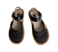 Generisch Sandalias planas para mujer, sandalias de verano para mujer, cómodas para exteriores, transpirables, ligeras, antideslizantes, para caminar, para el tiempo libre, Negro , 36 EU