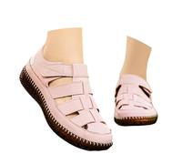 Generisch Sandalias planas para mujer, sandalias planas de estrás, sandalias boho de un solo color, sandalias de piel sintética, sandalias anchas H para bailar, zapatos de trabajo, sandalias de
