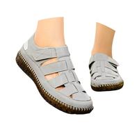 Generisch Sandalias planas para mujer, sandalias planas de estrás, sandalias boho de un solo color, sandalias de piel sintética, sandalias anchas H para bailar, zapatos de trabajo, sandalias de