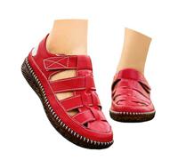 Generisch Sandalias planas para mujer, sandalias planas de estrás, sandalias boho de un solo color, sandalias de piel sintética, sandalias anchas H para bailar, zapatos de trabajo, sandalias de