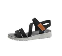 Generisch Sandalias sin esfuerzo para el día a día, sandalias modernas deportivas con correa romana con suela plana, ajuste ancho, compañero de playa informal para primavera, Negro , 42 EU