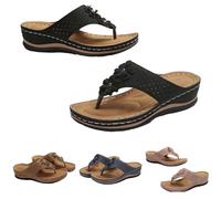 Generisch Sandalias y deslizadores para mujer, chanclas para mujer con flores, sandalias romanas, sandalias de cuña, sandalias de casa abiertas, sandalias de plataforma abiertas, antideslizantes