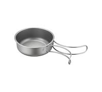 Generisch Sartén - Sartén de titanio, cacerola, cacerola, sartenes de camping, utensilios de cocina al aire libre, equipo de mochila, juego de sartenes ligeras para pesca al aire libre, caza, viajes