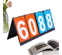 Generisch Score Board - Marcador de 4 dígitos | Puntuación Flipper Multifunción Cuatro Dígitos para el Torneo Escolar Tenis de Mesa Fútbol Baloncesto Voleibol Interior Exterior