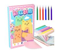 Generisch scratchhBook - ScratchhArt - Libro de actividades para niños, 35 piezas Rainbow Art Kids scratchhBook, juego de pintura para niños, scratchhNotebook for Travel, Día de San Valentín, Acción