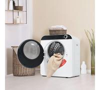 Generisch Secador de gas de acero inoxidable de 3 kg (4,5 kg real), 830 W, 4 programas, protección contra sobrecalentamiento, montaje en pared, puerta de plástico, secado eficiente de energía para