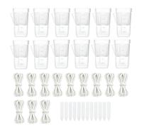 Generisch Self Watering Pots, Clear Irrigation Holder, 9.5x5.5x5 cm Drainage Flower Planter, 12 Piece Set, for Garden Seedling African Violet Home Kitchen Indoor Plants, Plant Container for Daily Care