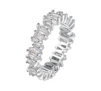 Generisch Sello Anillos Anillo de Boda Anillo de Piedras Preciosas Multicolor Joyería Anillos Abiertos para Mujer Plata, 8, Cobre, Sin piedra preciosa