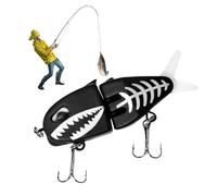 Generisch Señuelo artificial multipieza - Señuelo flotante con doble gancho de 60 mm | para pesca de perca y lucio en agua dulce | Diseño realista para truchas y percas