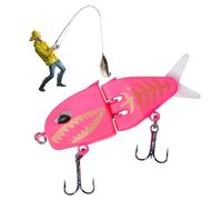 Generisch Señuelo artificial multipieza - Señuelo flotante con doble gancho de 60 mm | para pesca de perca y lucio en agua dulce | Diseño realista para truchas y percas