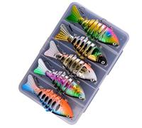 Generisch Señuelo de natación - Cebo robótico con función de natación automática, 10 cm de articulación múltiple suave señuelo de natación para agua dulce en lagos, ríos, trucha, bagre y perca