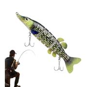 Generisch Señuelo de pesca de bajo - El cebo segmentado y lento con gancho, cebo para la pesca de percas, para embalses, estanques, costas, océanos, lagos, ríos, aguas interiores, agua dulce y agua