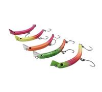 Generisch Señuelos de duros, 5 unidades de cebos arqueados lentos, señuelos de perca portátiles para pescadores, pescadores, hombres, padres, maridos en agua dulce y salada en mar, río,