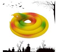 Generisch Serpiente de juguete - Serpiente de simulación de 31,5 pulgadas - Accesorios de serpiente de jardín para mantener alejados a los pájaros, bromista de abril y decoración de Halloween