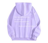 Generisch Sexy Tops - Sudadera con capucha para mujer con texto "Liebe Person hinter Mir, niemand bist du, das ist Deine Superkraft" Shisha Pullover Herren, morado, L