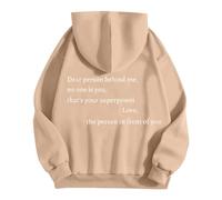 Generisch Sexy Tops - Sudadera con capucha para mujer con texto "Liebe Person hinter Mir, niemand bist du, das ist Deine Superkraft" Shisha Pullover Herren, caqui, S