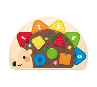 Generisch Shape Sorter, Wood Hedgehog Shape Sorting Toy for Early Learning, Natural Wooden Inspired Fine Motor Development Puzzle, Color Matching Educational Game, Kids Activities