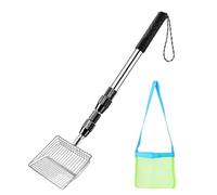 Generisch Shelling Tools for Beach - Stainless Steel with Mesh Bag | Shark Tooth Sifter Shelling Scoop,Sand Sifter for the Beach F´or Sifting Hunting Collecting Shore Coast Island Vacation Trip