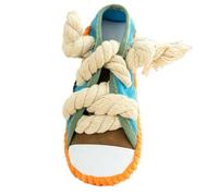Generisch Shoe Shape Dogs Rope Toy - Entertaining Squeaky Toy, 7.09x3.15x2.76inch Chew Rope for Indoor Outdoor Training Reward Dog Pet Toys, Pets Squeaky Ropes, Pet Toys for Daily Exercise Use
