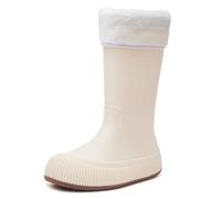 Generisch Short Rain Boots For Womens Ankle Rainboot Garden Boot Ladies Rubber Outside Work With Comfort Zapatos Mujer Mocasín Rojo Azul, beige, 36 EU
