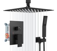 Generisch Shower System Ceiling Mount Rain Shower Head Hand Shower High Pressure Combo Set with Coarse Valve and Trim for Bathroom