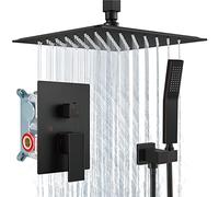 Generisch Shower System Ceiling Mount Rain Shower Head Hand Shower High Pressure Combo Set with Coarse Valve and Trim for Bathroom