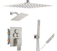 Generisch Shower System Ceiling Mount Rain Shower Head Hand Shower High Pressure Combo Set with Coarse Valve and Trim for Bathroom