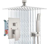 Generisch Shower System Ceiling Mount Rain Shower Head Hand Shower High Pressure Combo Set with Coarse Valve and Trim for Bathroom