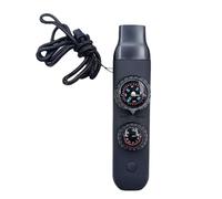 Generisch Silbato de supervivencia con brújula - Outdoor Camping Loud Sound Survival Whistle, Family Friends Temperature Gauge Function Safety Gear with Lanyard for Hiking, Expedition
