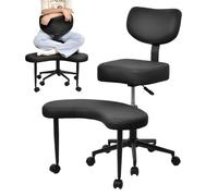 Generisch Silla de oficina con sacros, giratoria 360°, silla ergonómica para la rodilla, silla de escritorio cruzada con altura ajustable, silla de meditación con TDAH con respaldo para yoga y oficina