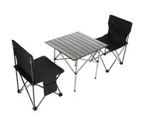 Generisch Sillas de camping - Silla plegable al aire libre | Mesa de camping portátil plegable con asientos | Rueda dentada plegable reutilizable Oxford - Camp - Muebles de exterior impermeables para