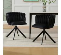 Generisch Sillón de velur con función giratoria de 180 ° - Respaldo ergonómico y patas antideslizantes ajustables en altura, capacidad de carga de 150 kg para oficina en casa, salón y área creativa