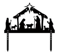 Generisch Silueta de pesebre de metal - Decoración de jardín de belén al