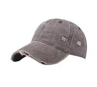 Generisch Skater Cap Wash to Do Old Hole Gorra de Béisbol Exterior Personalidad Adaptable Light Plate Monocolor Gorra Retro Bike Cap, café, Talla única